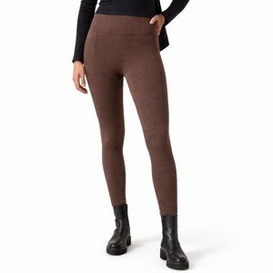Athleta 3X Delancy Herringbone Tight Brown 0216 Leggings Brown Pockets Plus Size